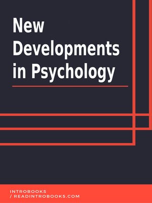 cover image of New Developments in Psychology